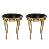 Pair Round Italian Side Tables